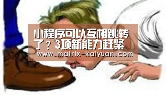 小程序可以互相跳转了?3项新能力赶紧Mark!_开云体育官网